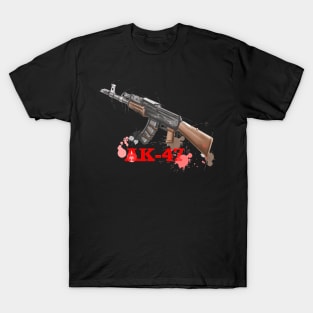 AK 47 Drawing T-Shirt
